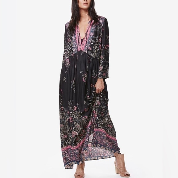 Free People If You Only Knew Printed Maxi Dress Small - Picture 1 of 8
